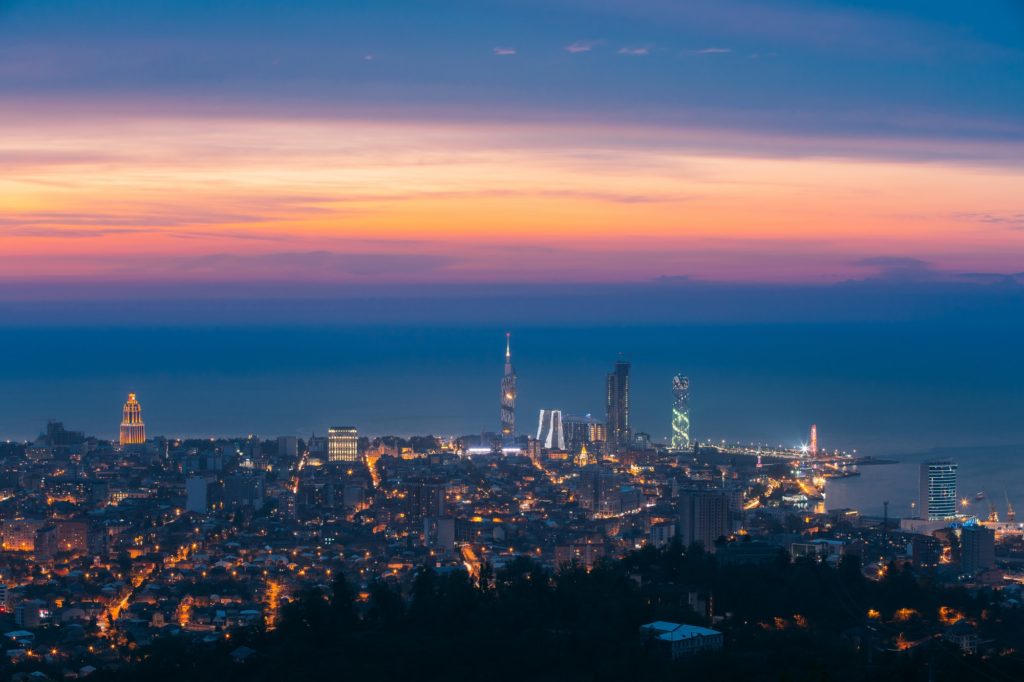 Batumi, Adjara, Georgia. Panorama, Aerial View Of Urban Cityscap